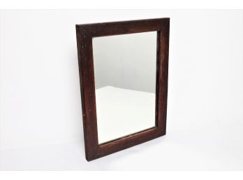 Antique Oak Framed Wall Hanging Mirror
