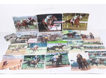 Group Of Horse Racing Photograps Different Sizes..breeder Cup Etc