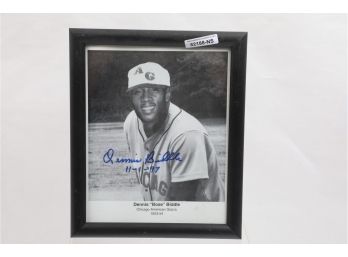 Signed Dennis Biddle Framed 8 X 10 Baseball Photograph