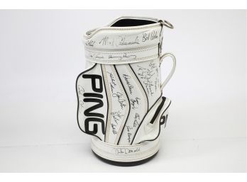 Signed By Multiple Golfers Ping Display Bag