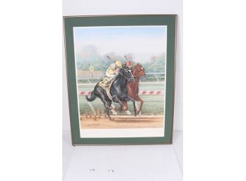 Signed Michael Geraghty Horse Race Print *a Classic Classic* 1989 Preakness Stakes Artist Proof