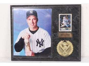 Tino Martinez Plaque With 8x10 Photograph And Baseball Card