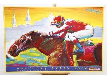 Vintage Peter Max *kentucky Derby 2000* Framed Lithograph