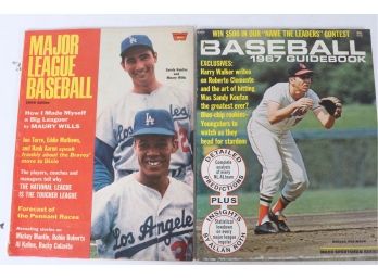 1966 Major League Baseball Magazine & 1967 Guide Book Willie Mays Cover
