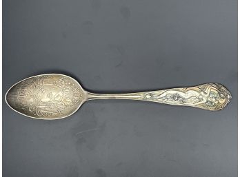 Mardi Gras Souvenir Sterling Silver Spoon New Orleans Louisiana Art Nouveau Nude