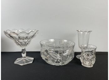 Glassware Lot 5 Pieced
