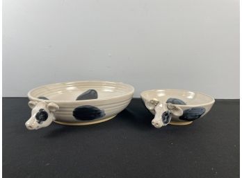 2 Cow Bowls By Beaver