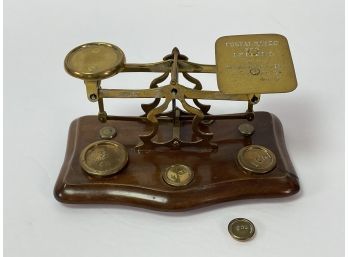 Antique England Brass Postal Scale