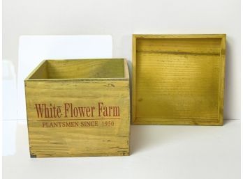 White Flower Farm Wooden Box