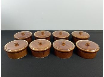 8 Pottery Individual Casseroles / French Onion Soup