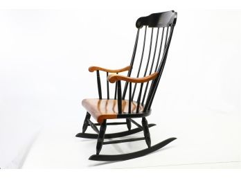 Hitchcock Style Rocker With Windsor Back