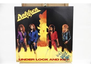 Dokken Under Lock And Key Sign Lp Record