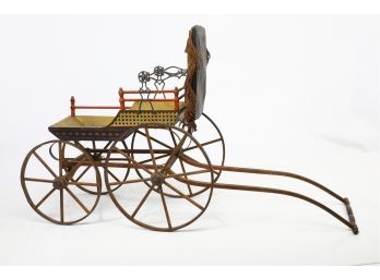 Antique Wood Doll Stroller
