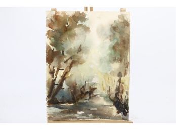 Watercolor Abstract Landscape
