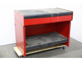 Metal Work Bench With Two Drawers