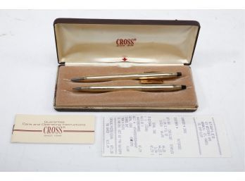 10 K Gold Filled  Cross Pen And Pencil Set