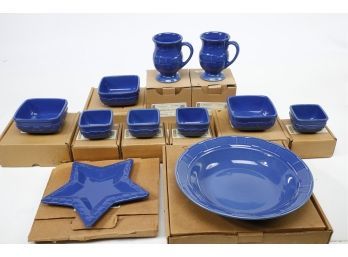 Group Of Longaberger  Woven Traditions Blue Cornflower Pottery