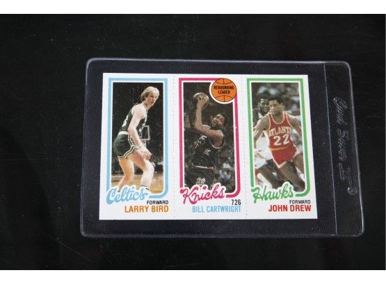 1980 Topps Basketball - Larry Bird, Bill Cartwright, John Drew - NM-Mint