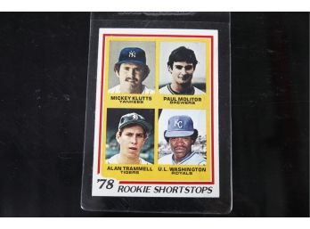 1978 Topps Baseball - Rookies - Klutts, Molitor, Trammell, Washington - #707 - NM-Mint