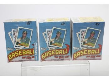 1989 Topps Baseball 3 Wax Pack Boxes