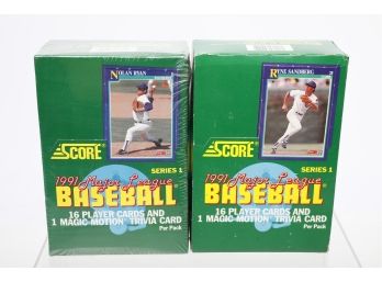 1991 Score Baseball - 2 Wax Boxes