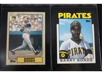 1986 Topps Traded #11T & 1987 Topps #320 Barry Bonds  NM Mint