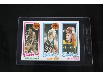 1980 Topps Basketball - Johnson, Larry Bird, Sikma - NM -Mint