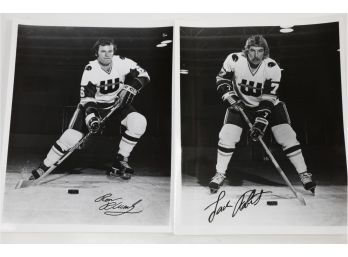 1978-79 Hartford Whalers Grouping Of 8x10 Photos - Alternate Logo. Mark Howe And More.