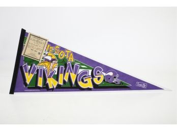 Signed Minnesota Vikings Pennant Banner
