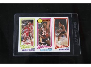 1980 Topps Basketball - Cheeks, Magic Johnson, Boone - NM -MINT