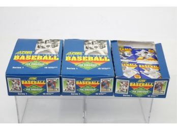 1992 Score Baseball Wax Packs - 2 Boxes And 1 Partial Box
