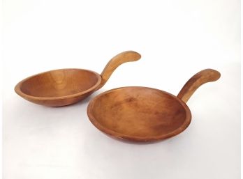Set Of 2 Mid-Century Moodiness Handled Serving Bowls