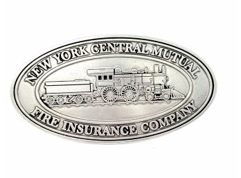 Pewtarex Reproduction New York Central Mutual Fire Insurance Sign
