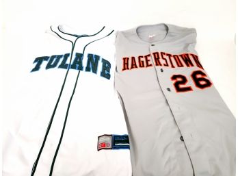 2 Baseball Jerseys Rawlings Made In USA Hagerstown And Original College Equipment Tulane