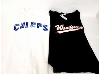 2 Baseball Shirts DeLong Chiefs Jersey And Wanderers Baseball T Shirt