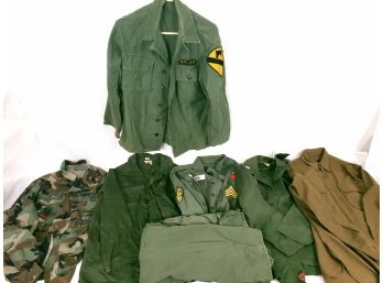 Collection Of Vintage Military Shirts, Pants, Early As 1941, Army And Air Force