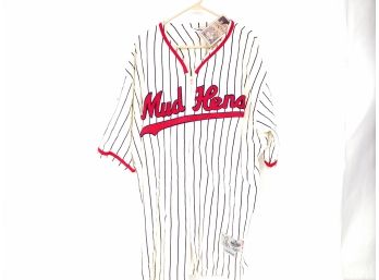 Ebbets Field Flannels Historic Baseball Apparel Mud Hens Zip Up Jersey New With Tags