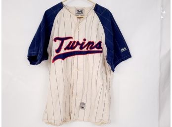 Vintage Mirage Cooperstown Collection Twins Button Up Baseball Jersey