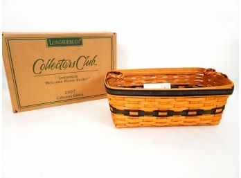 Longaberger Collectors Club Welcome Home Basket 1997 Collectors Edition New In Box