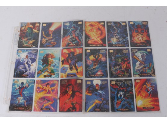 Group Of 1994 Marvel Masterpiece Gold Foil Signature Series Cards *see Pictures*