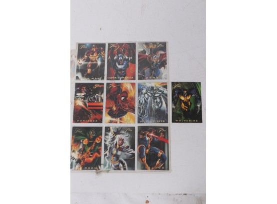 Group Of 1994 Fleer Flair Marvel Power Blast Trading Card Inserts 10 Of 18