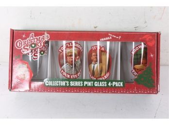 Set Of A Christmas Story 16oz Glasses 4 Pack New