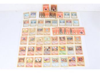Large Group Of 1999 Pokemon Cards Including Charizard Halo