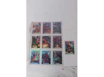 1994 Marvel Masterpieces Silver Holofoil Insert Set Of 10 Cards