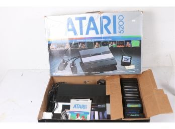 Boxed Atari 5200 With 15 Games, Instruction, Remotes And Wires