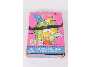 Topps Simpsons Trading Cards Stickers 1990 Unopened Box 36 Packs Bart Homer Lisa
