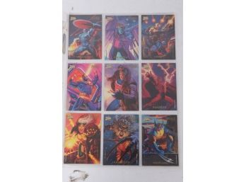 1994 Marvel Masterpieces Complete Power Blast Chase Insert Foil Set Of 9 X-Men
