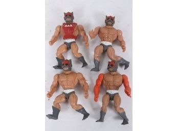 Group Of 4 Vintage 1982 Zodac He Man Action Figures Soft Head