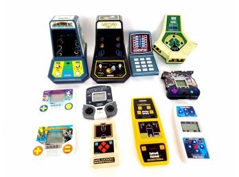 Large Lot Of Handheld Electronic Games Including Pac-man Star Wars And Many More