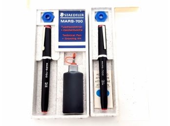 Staedtler Mars 700 .02/00 Technacil Pen With Drawing Ink And Mars 700 .02 Pen